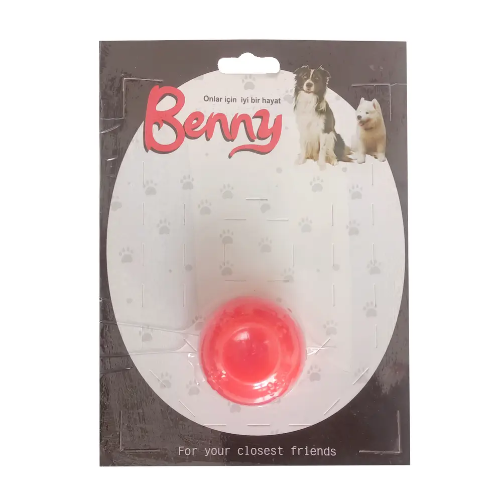 Benny Köpek Oyuncağı Sert Top 5 cm Kırmızı 3