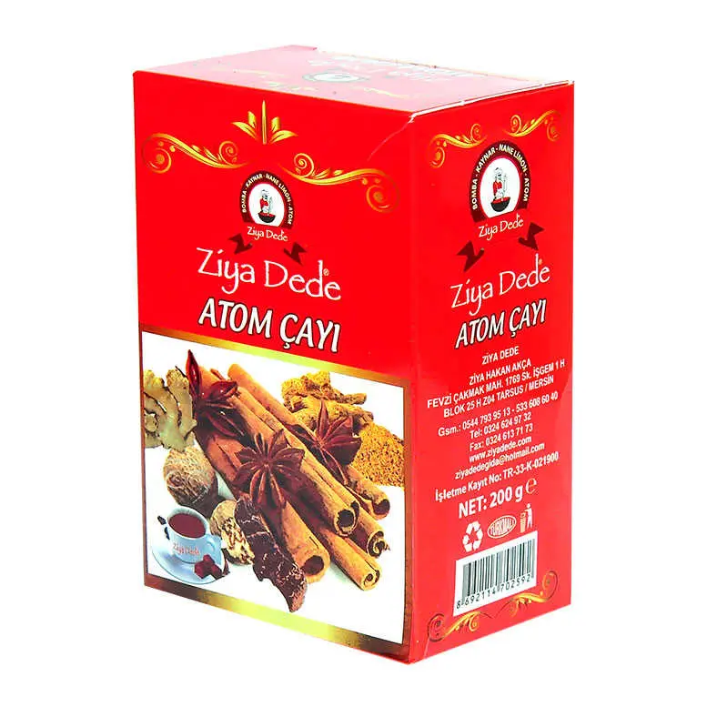 Atom Küp Şeker Çayı Zencefilli li Tarçınlı 150 Gr 3