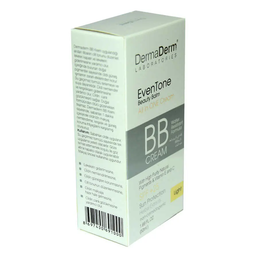 EvenTone BB  Açık Ton minli Spf+25 Güneş Koruma  Özlü 50 ML 6