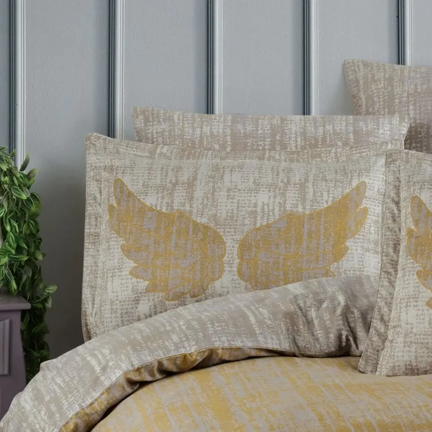 Çift Kişilik Saten Nevresim Gris Gold 3