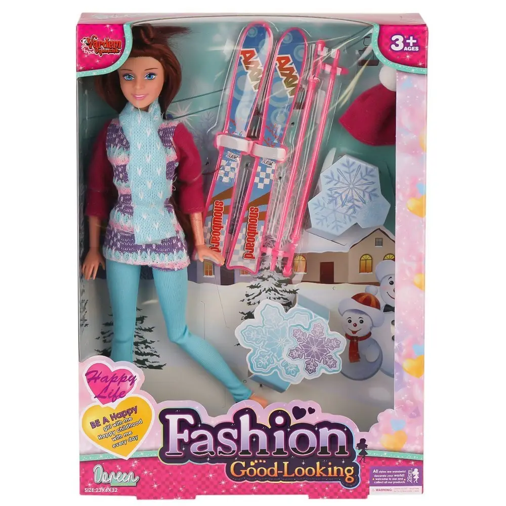 WG-66730-66731 Aksesuarlı Kayakçı Bebek 29 cm -Vardem Oyuncak 2