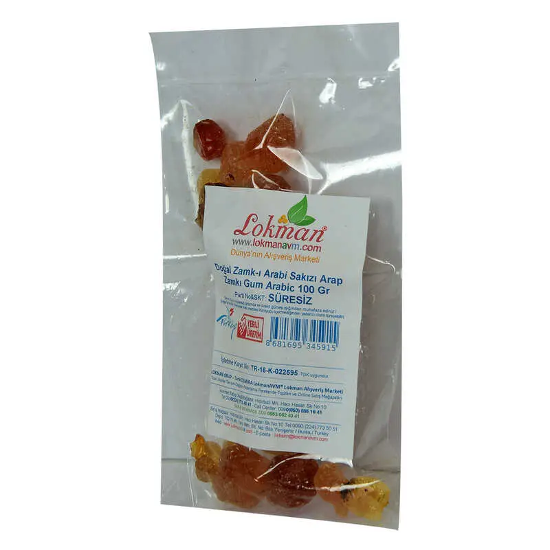 Arap Zaı Za-ı Arabi Sakızı Doğal Gum Arabic 100 Gr Paket 4