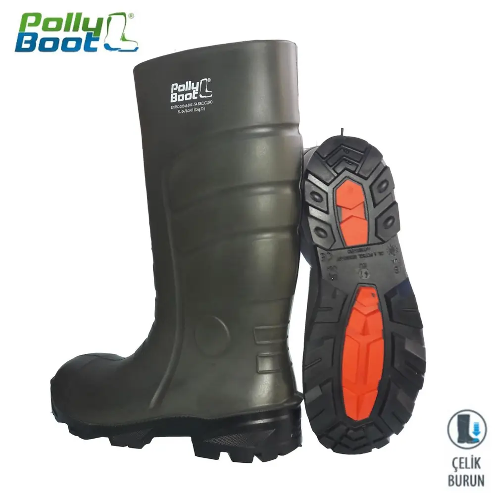 Pollyboot Vega 49 Numara Çelik Blu Çizme Poliüratan 3