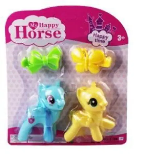 L-34-10 - PONY 2 Lİ FİGÜR SET TOKALI KARTELA - 1 ADET