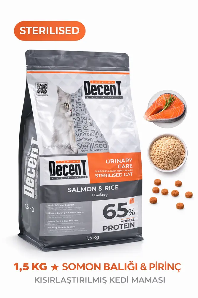 Decent Urinary Care Balıklı ve Pirinçli Kısırlaştırılmış Kedi sı 1.5 Kg 4