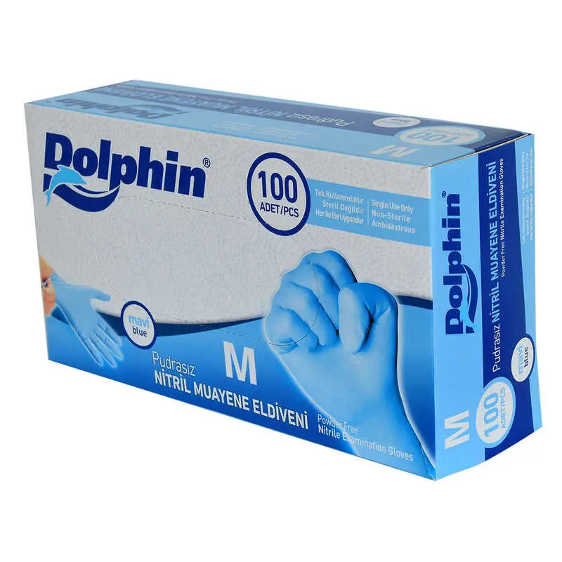 Pudrasız Mi Nitril Eldiven Orta Boy (M) 100 Lü Paket 3