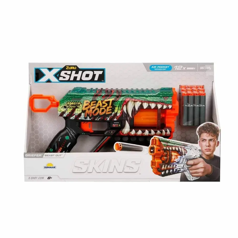 36561 X-Shot Skins Griefer 12 li Sünger Dart Atan 32 cm 5