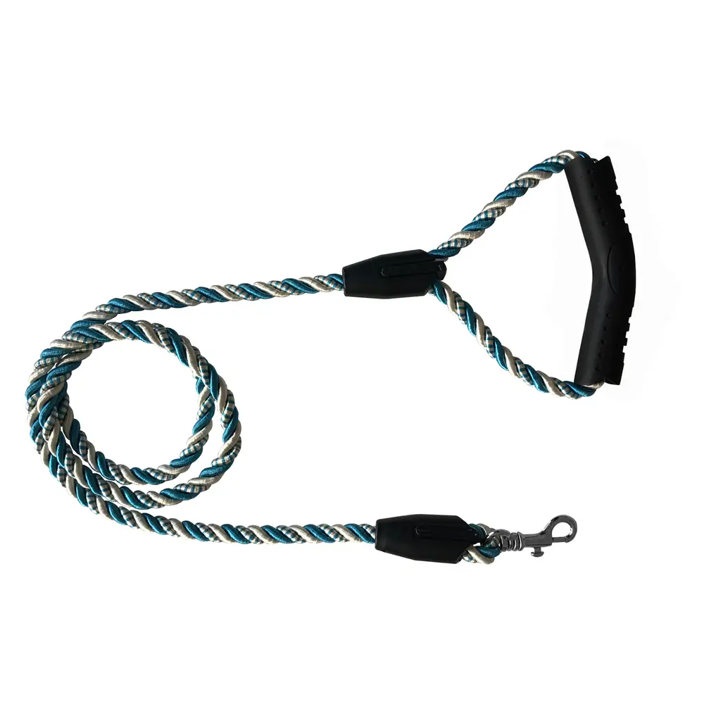 Üçlü Sarmallı Köpek Gezdirme Halatı 1 cm-120 cm Mi Beyaz 3