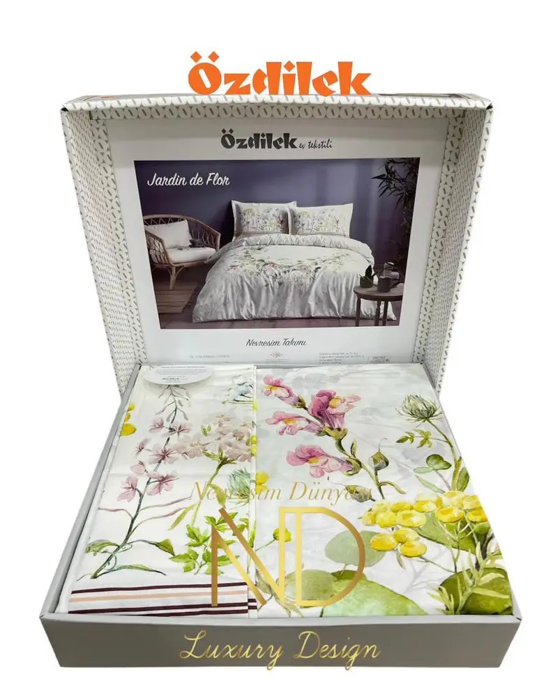 Özdilek Çift Kişilik Ranforce Nevresim Takımı De Flor Beyaz 3