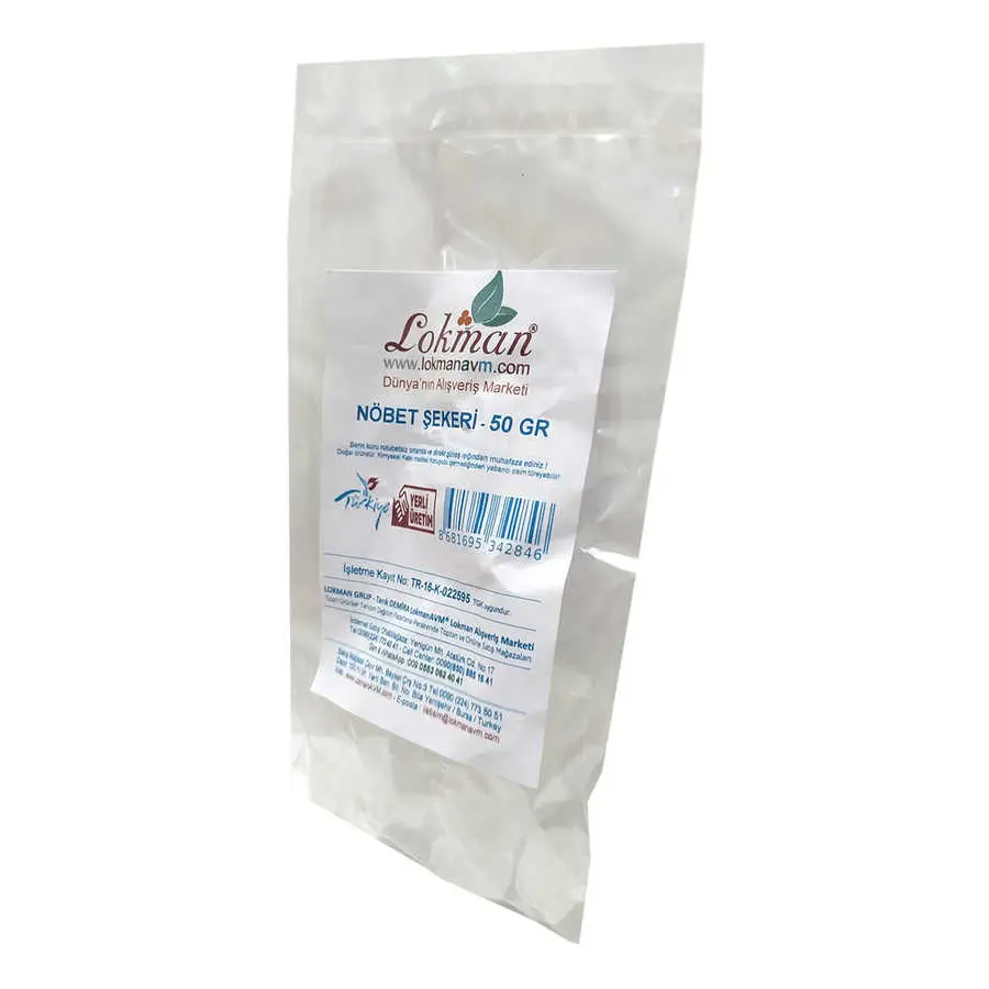 Doğal Nöbet Şekeri 50 Gr Paket 4