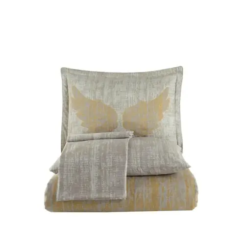 Çift Kişilik Saten Nevresim Gris Gold