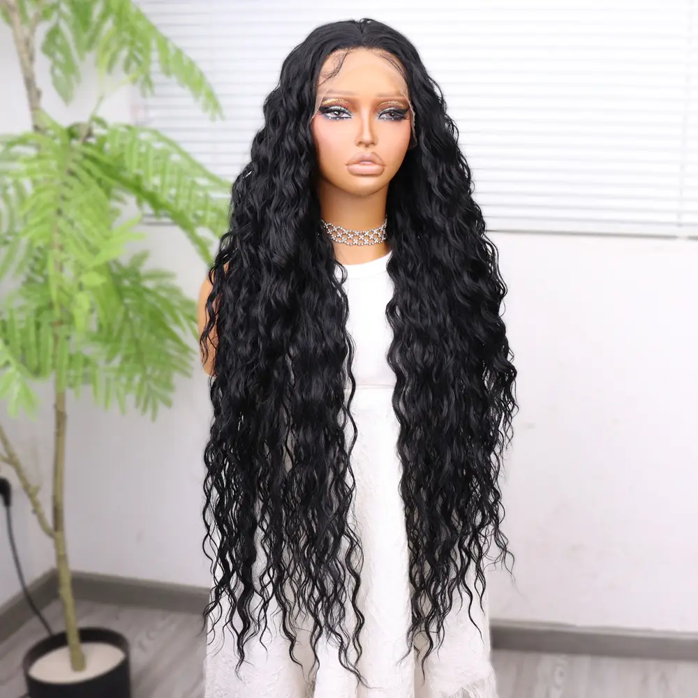 Siyah Fiber Sen Tül Peruk 3