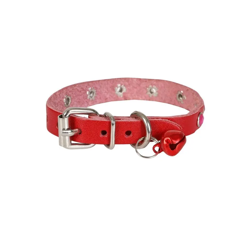 Taşlı Kedi ve Yru Köpek Tasması 1,5x29 cm Kırmızı XLarge 3