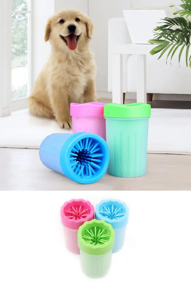 Pati Ayak Yı Kovası Jel Fırçalı Kedi Köpek (Küçük) 2