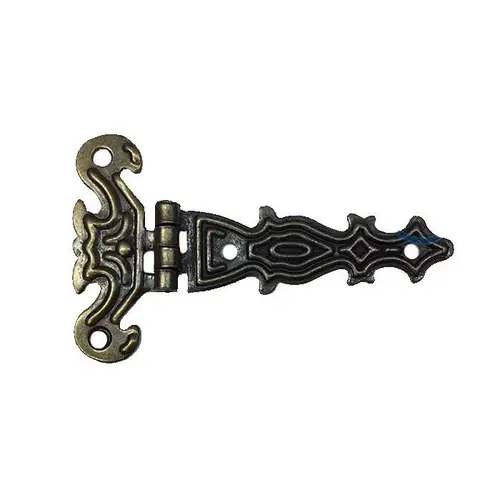 Dekoratif, Saç Tek Kuyruklu Menteşe - 40x68 mm, Küçük, Antik, 1 Adet