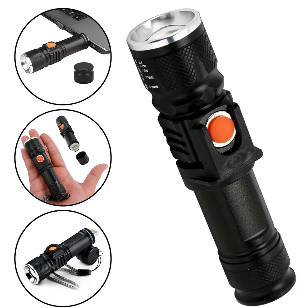 P50 Led Şarjli Mıknatıslı Usb El Feneri Wt-622 3