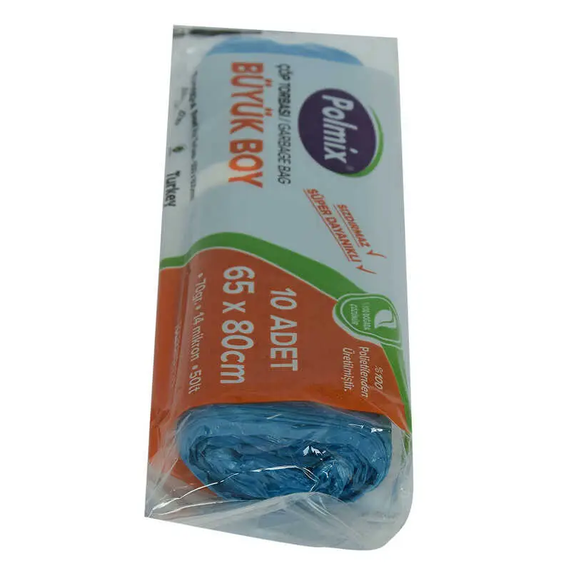 Torbası Büyük Boy 65x80Cm 70Gr 14Mikron 50Lt Mi Rulo 10 Adet 4