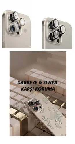 16 Pro Max Kamera Lens Koruyucu Naturel