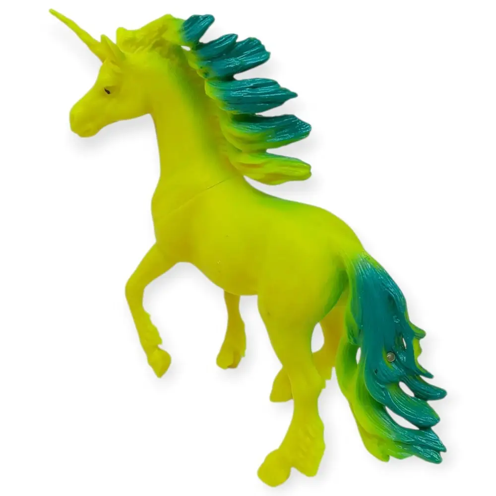 Çiftlik Hayvanları Serisi - Efsanevi Unicorn cm - Sarı - Yeşil - 1 ADET 5