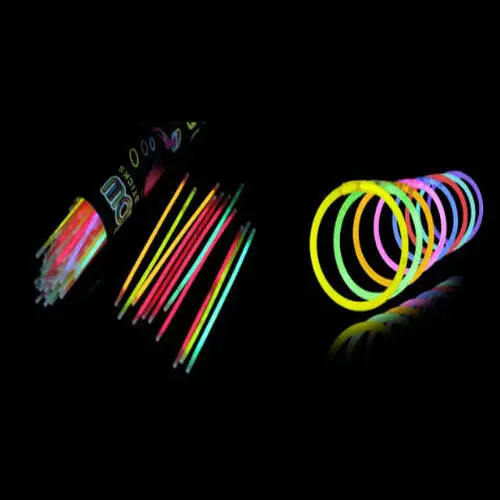 10 Adet Karanlıkta Işık Veren Bracelet Fosforlu Kırılan Çubuk Bileklik 4