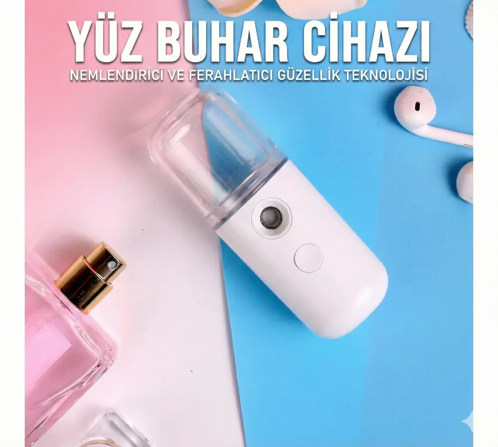 Şarjlı Mini Yüz Nemlendirici Dezenfektan Mist Sprayer 2