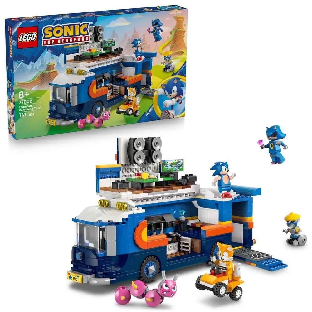 77006 LEGO® Sonic the Hedgehog™ Sonic Takımı Komuta Kamyonu 747 parça +8 yaş 2
