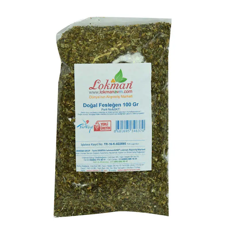 Fesleğen Elenmiş Tozu Alınmış Doğal 100 Gr Paket 3