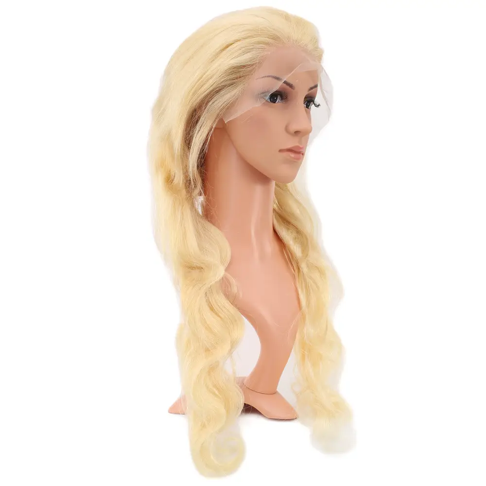 Gerçek Front Lace Daalı Platin Tül Peruk / 75/80cm 2