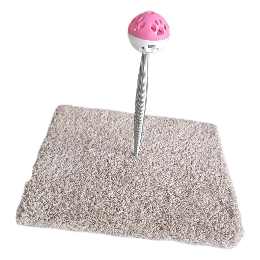 Yaylı Toplu Hacıyatmaz Kedi Aktivite Oyuncağı 16-20 cm Bej 3