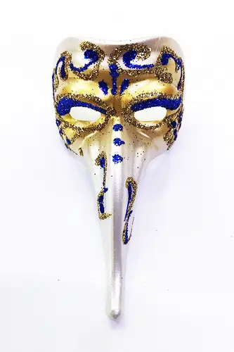 Mi Renk İşlemeli Seramik Malzemeden İmal Venedik Uzun Maske Magnet