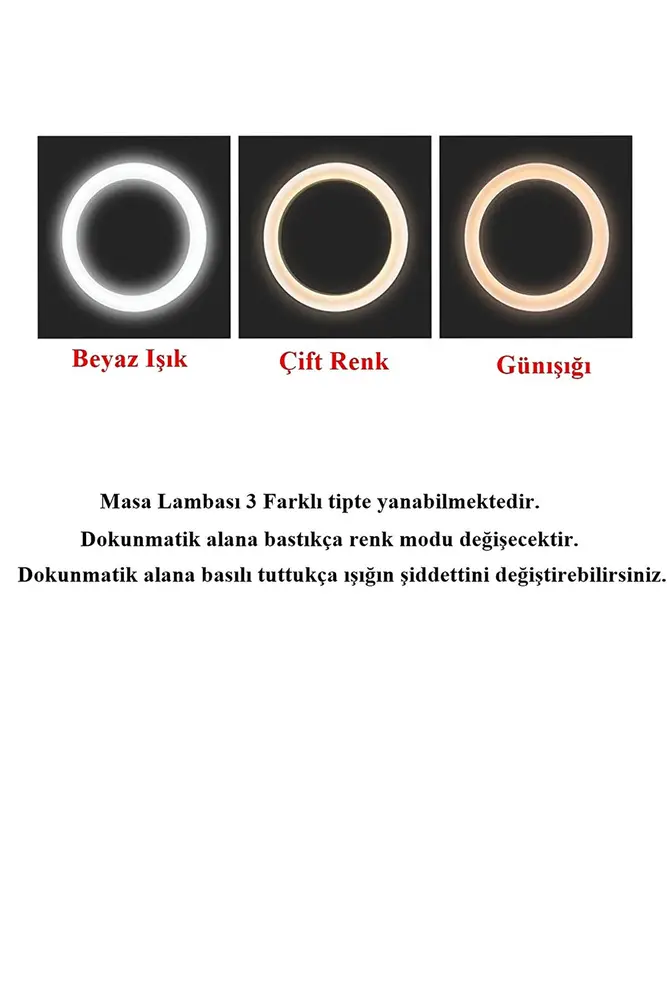 Şarjlı Sarı Ve Beyaz Renk Masa Lambasi Wt-005 4