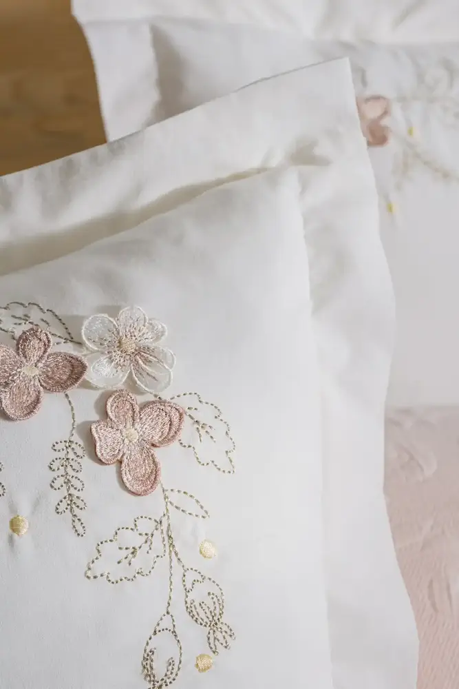 Şaheser Home Collection Yatak Örtüsü Seti Çift Kişilik Derek Pudra 2