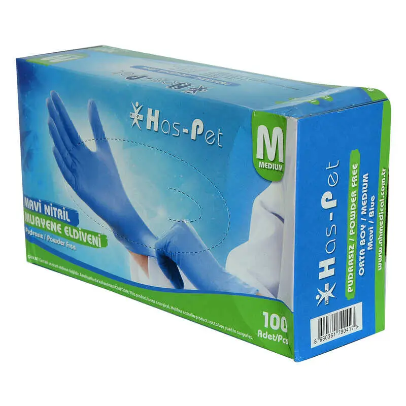 Pudrasız Mi Nitril Eldiven Orta Boy (M) 100 Lü Paket 3