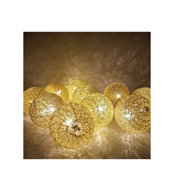 2 Metre 10’lu Top LED Işıklı - Pilli Gün Işığı Dekoratif Aydınlatma