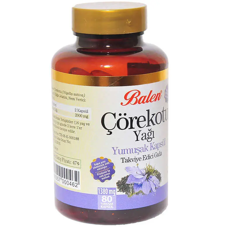 Çörek Otu Yağı 1380 Mg Yumuşak 80 3