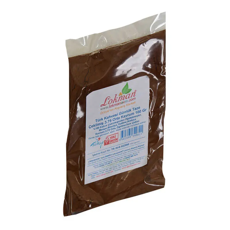 Türk Kahvesi Günlük Taze Çekilmiş 3.75 Orta Krum 100 Gr Paket 3