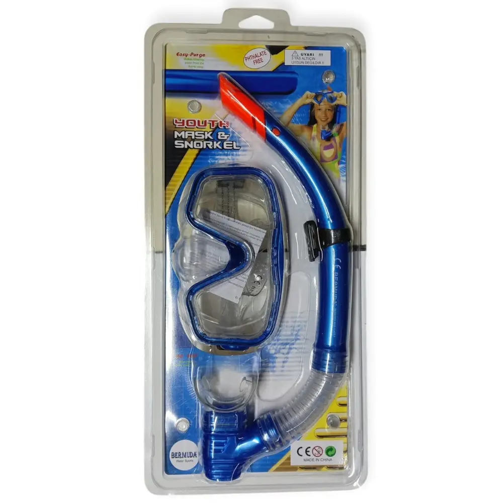 Maske Şnorkel Safari Dalış Seti Tepered Cam - 2186A/113CSB - 1 ADET 3