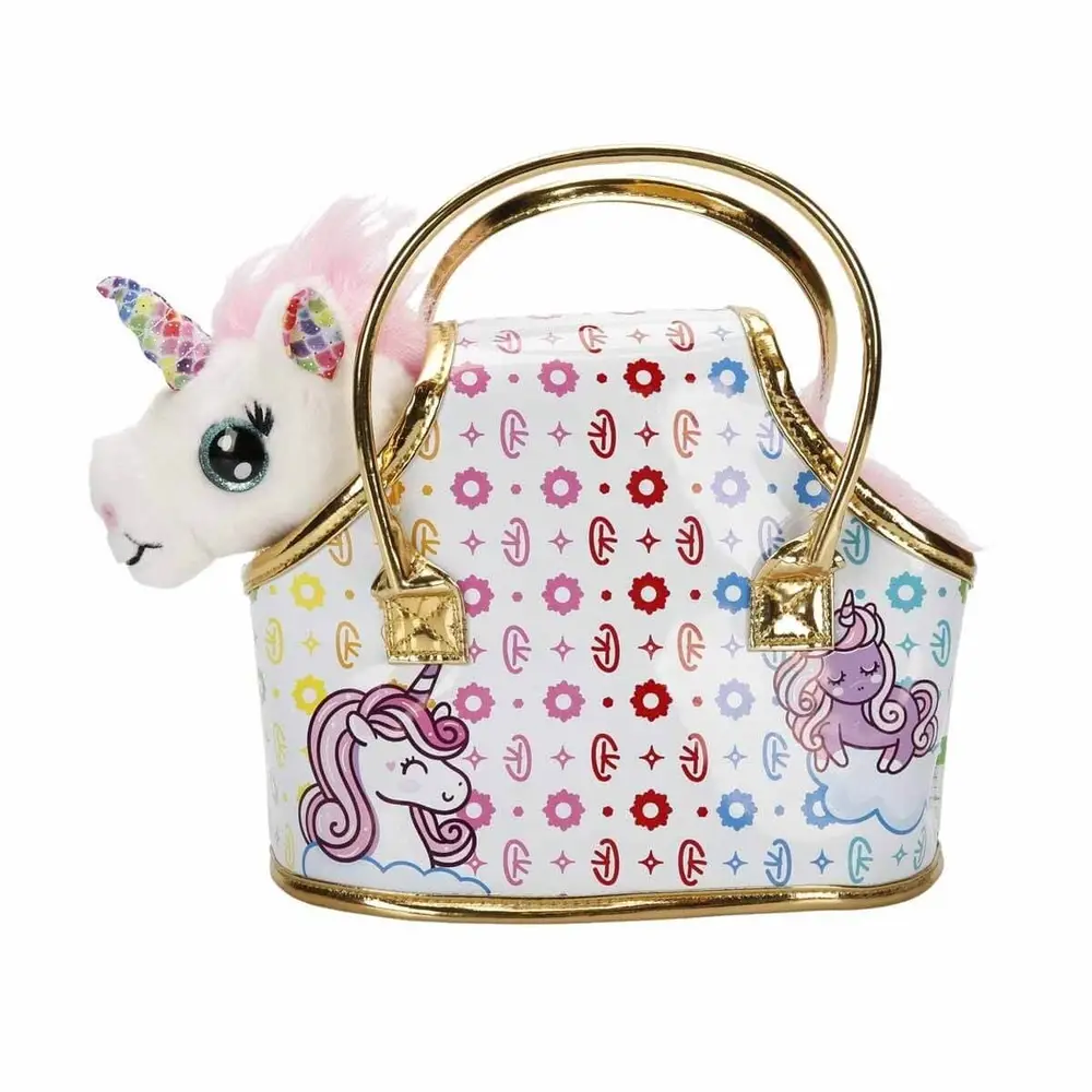 10873 Cutekins Taşıma Çantalı Peluş Unicorn Lou Lou -Sunman 2