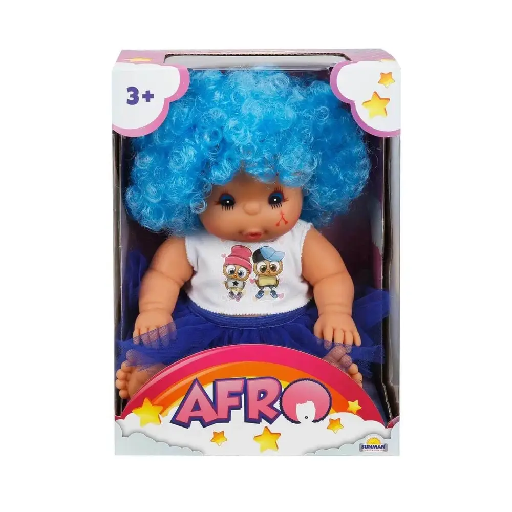 20040 Afro Kıvırcık lı Bebek 23 cm -Sunman 3
