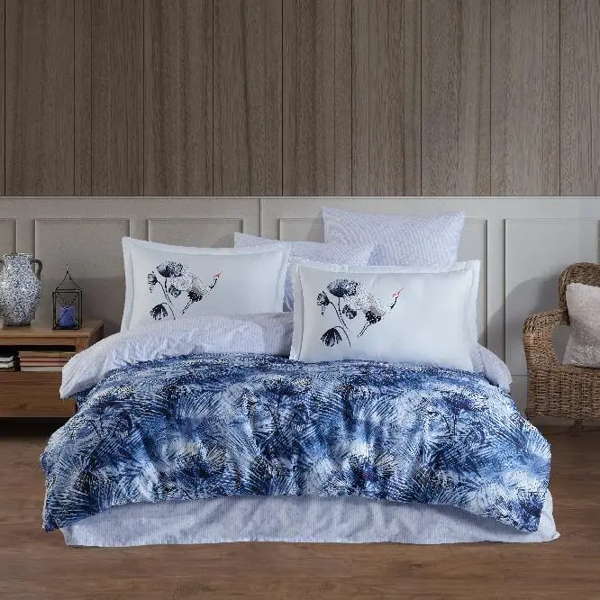 Premium Deluxe 300TC Çift Kişilik Saten Nevresim Takımı Lilian Mi