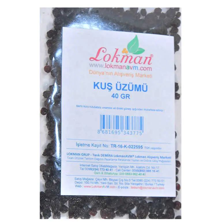 Kuş Üzümü Doğal 40 Gr Paket 3