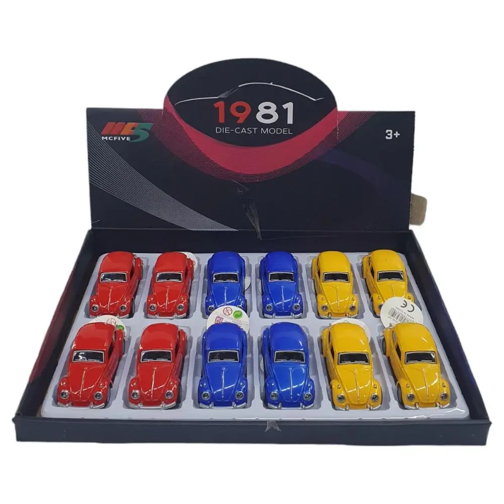 Çek Bırak Metal Retro Vosvos Araba - 6636-18T - 1 ADET