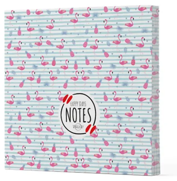 Flamingo 4 - Çizgisiz Yan Boyamalı Defter