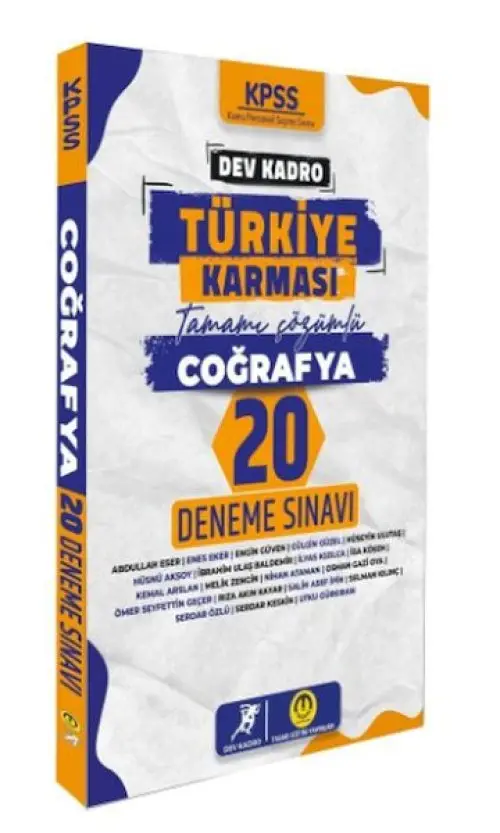 Tasarı Yayınları KPSS Coğrafya Dev Kadro Türkiye sı 20 Deneme