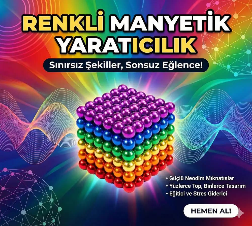 Sihirli Manyetik Toplar Dyum Mıknatıs Küp Bilye 216 Adet Cube Küp Dymium 4