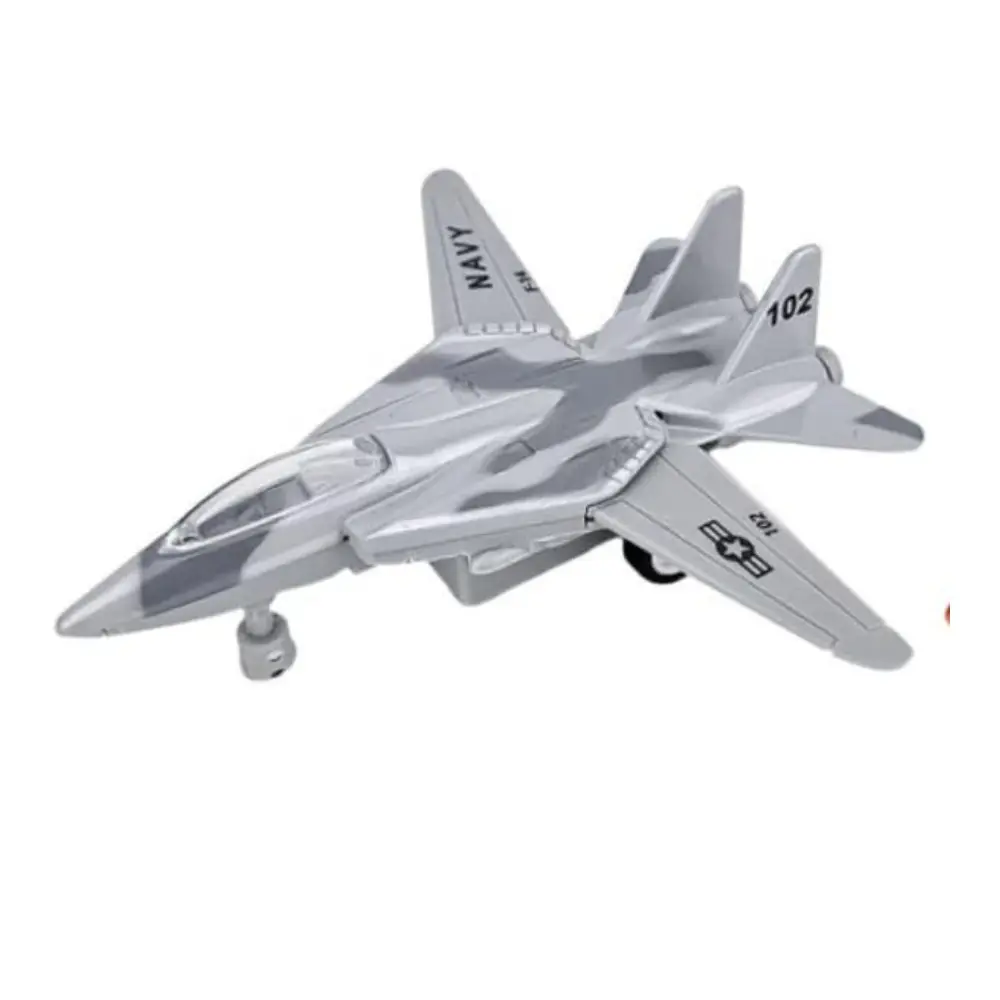 Çek Bırak Mini Metal Uçak - Gri - 1 ADET
