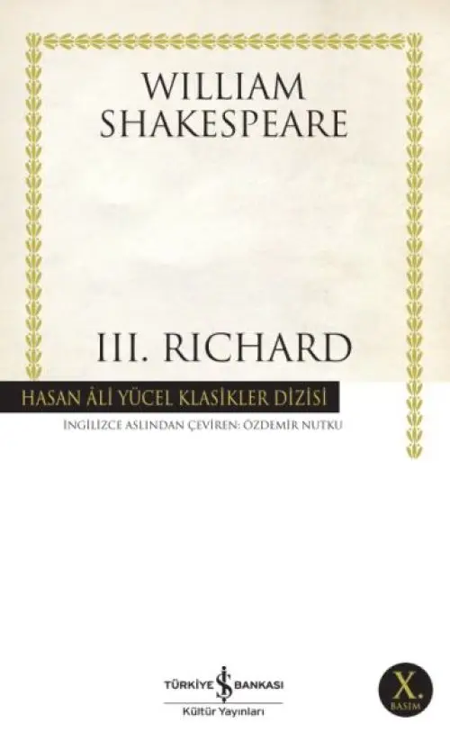 III. Richard - Hasan Ali Yücel Klasikleri