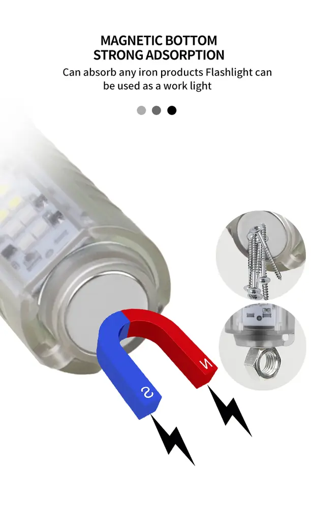 Profesyonel TG LED Güçlü 8 Modlu Type-C 1000 Lümen Polis Çakarlı Şarjlı El Feneri 3