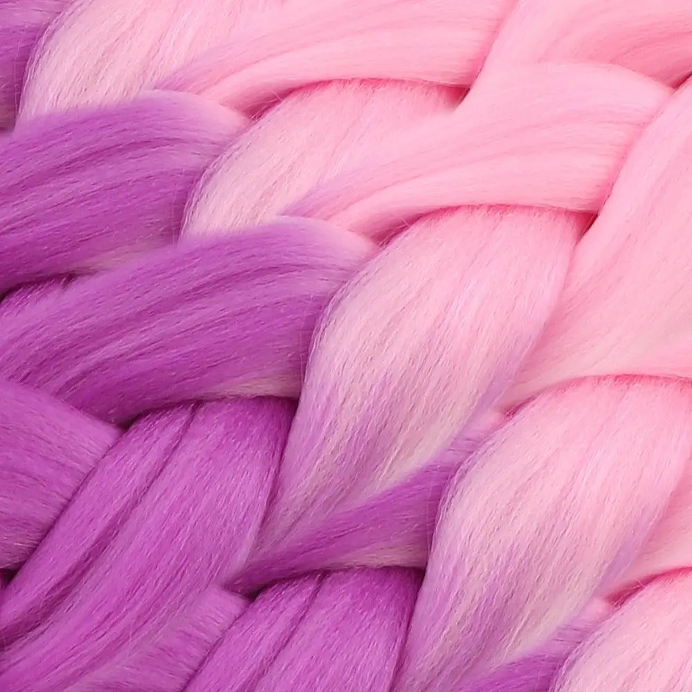 Afrika Örgüsü Ve Rasta İçin Sen Ombreli  / Açık Pembe / Lila 3