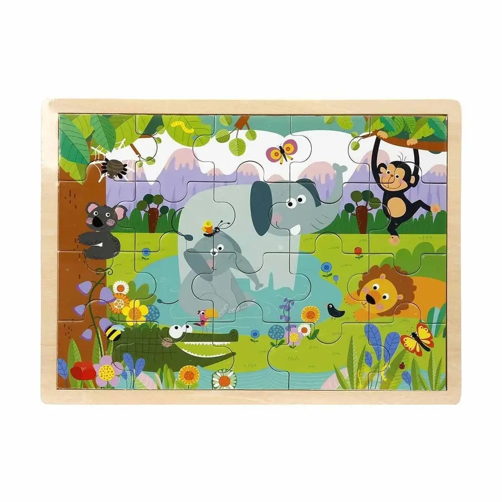 S01002909 WOODEN PUZZLE VEHICLES ANMALS 5 PCS 2 AST 2
